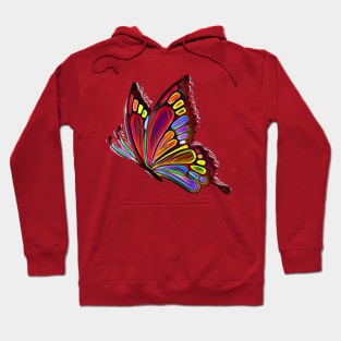 Wild and Colorful Butterfly Art Hoodie